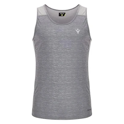 Imagen de Macron Run Start Scd Placid Singlet Print Gry Mel Man Camiseta de Tirantes, Hombres, Gris, X Large