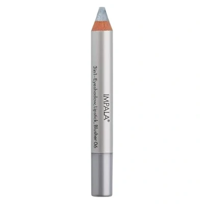Imagen de Impala Lápiz Jumbo 3 en 1 Color 06 Plata Claro Sombra de Ojos, Labial y Colorete Textura Suave Larga Duración Colores Intensos
