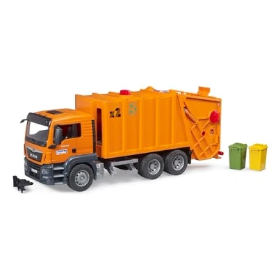 Imagen de bruder 03760 camión de basura MAN TGS con 2 cubos basura, vehículos, juguete, recogida