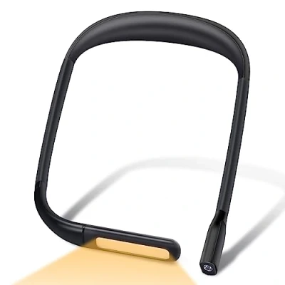 Imagen de Alyvisun Luz Lectura Libros Cama, Cuello Lampara Libro LED Recargable USB Portatil Lamparas Nocturna Flexible 3 Colores Luces Leer Brillo Ajustable Reading Light para Tejer, Coser, Acampar, Reparar