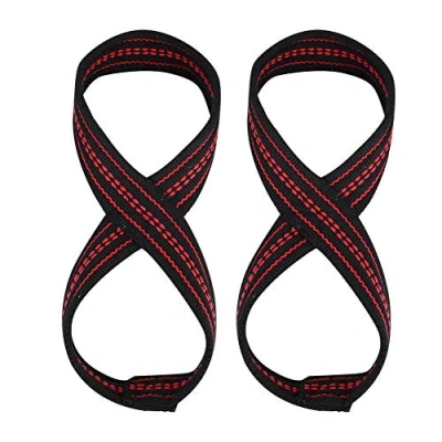 Imagen de VGEBY Correa de muñeca para musculación, Correas Levantamiento Pesas Nailon Flexible Figura 8 Mangas Protectoras Las Manos (M)
