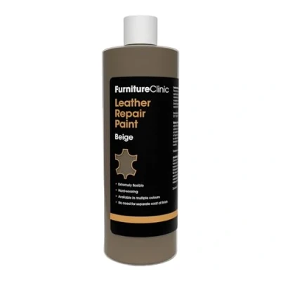 Imagen de Pintura y tinte para reparación de cuero, colorante autosellante una rápida fácil adecuado sofás asiento coche zapatos (500ml, Beige)