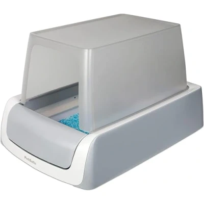 Imagen de PetSafe ScoopFree, Arenero para Gatos Autolimpiable, Automático Cubierto, Incluye Bandejas Desechables de Arena Cristal, Elimina Olores, Control Salud, 2ª Generación