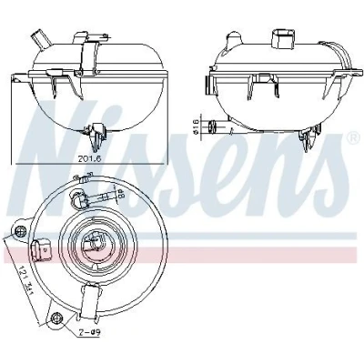 Imagen de NISSENS 996130 Depósito de Agua 1,1 VOLKSWAGEN: Golf 7, 7 Variant, Passat B8 SEAT: Leon III SC, Hatchback, ST