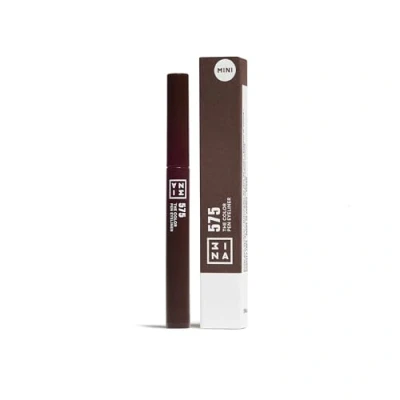 Imagen de 3INA MAKEUP The Color Pen Eyeliner 575 (mini) Marrón Líquido Mate Delineador de Ojos Colores 10h Duración Apto Sensibles Tamaño viaje Vegan Cruelty Free