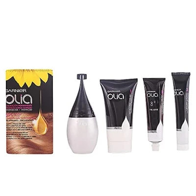Imagen de Garnier Olia Coloración Permanente sin Amoniaco, con Aceites Florales de Origen Natural, Tono 8.0 Rubio Claro, 1 Unidad (Paquete 1)