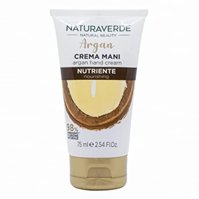 Imagen de Naturaverde Natural Beauty Crema Manos Nutritivas con Aceite de Argán, para Secas y Agrietadas, Ingredientes Origen Natural, 75ml