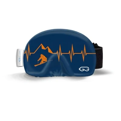 Imagen de Soggle Heartbeat Skier Gafas de esquí (microfibra, talla única), color azul y naranja
