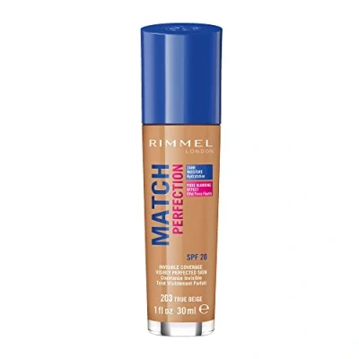 Imagen de Astor Rimmel London Match Perfection 203, Foundation Base De Maquillaje Con Spf20, true Beige, 123 G, 203 Vanilla, 30 Mililitro