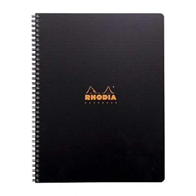 Imagen de RHODIA 119901C Cahier à Spirale (Reliure Intégrale) Noir A4+ Ligné 160 pages Détachables Perf. 9 Trous Papier Clairefontaine 90g Couverture Polypro (Plastique) Rhodiactive