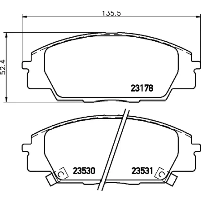 Imagen de HELLA 8DB 355 009 731 Juego de pastillas freno con avisador acústico desgaste accesorios HONDA: CIVIC 7 Hatchback, 8 S2000