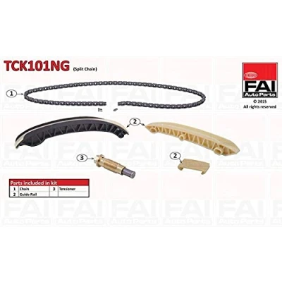 Imagen de FAI AutoParts TCK101NG Juego de Cadena distribución sin juntas, ruedas dentadas Símplex, pasadores