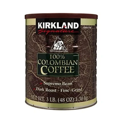 Imagen de (1) Signature 100% Colombian Coffee Supremo Bean Dark Roast Fine Grind, 1.4kg