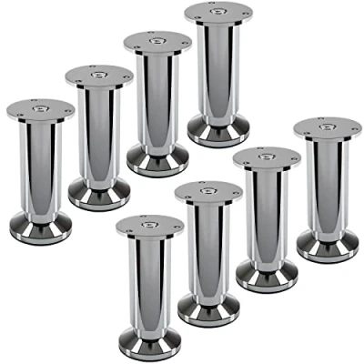 Imagen de SOTECH 8 pies de mueble TERRA altura 120 mm cromo pulido patas regulables en hasta máx. 15 mm, cargables 250 kg/cada pie