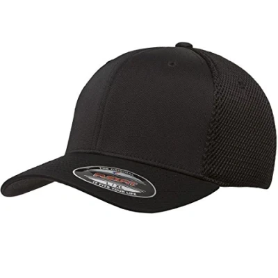 Imagen de Flexfit Ultrafibre Airmesh Fitted Trucker Hat Gorra de Camionero, Negro, S/M para Hombre