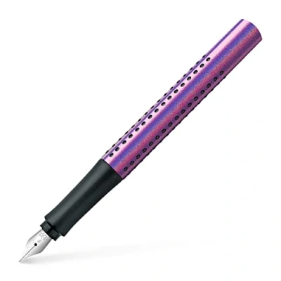 Imagen de Faber Castell 140841 Grip Edition Glam Pluma estilográfica (ancho de trazo F, 1 unidad), color morado