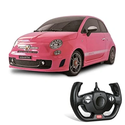 Imagen de mondo Motors, Abarth 500 Pink Edition, Modelo a Escala 1:14, hasta 10 km/h de Velocidad, Coche Juguete para Niños 63026