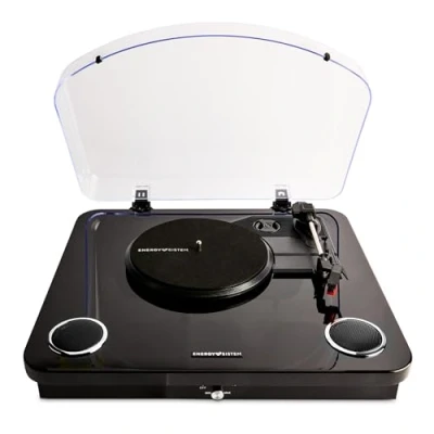 Imagen de Energy Sistem Blackspin Tocadiscos (10W, vinilos, RCA, Puerto USB, Bluetooth, Bluetooth out, bambú)