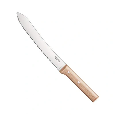 Imagen de OPINEL Cuchillo para Pan Paralelo N116 Hoja de Acero Inoxidable, Dientes Apto Panes Mango Madera Haya Excelente Agarre Garantía por Vida
