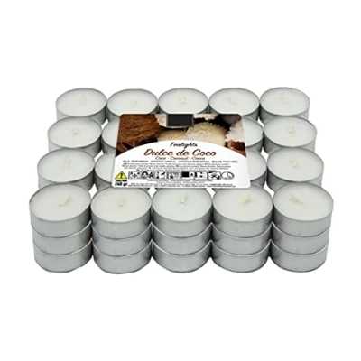 Imagen de Lumar Aromatic Velas de té aromáticas (Coco Pack 60 Velas)