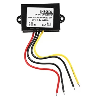 Imagen de Convertidor DC DC, Reductor 12V / 24V 36V 48V a 5V 5A Módulo de Fuente Alimentación Reductora