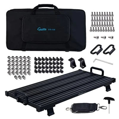 Imagen de Pedalboard para guitarra Guitto Effects Pedal Board aleación de aluminio Super Light con bolsa transporte (GPB 03 grande)
