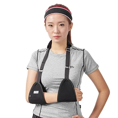 Imagen de Triángulo trastornado brazo Sling Inmovilizador de hombro médica Rotator Cuff muñeca Codo Antebrazo Apoyo Brace correa con suave cómodo acolchado ligero Simple para roto y fractura