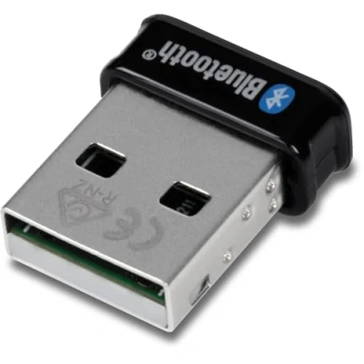 Imagen de TRENDnet Adaptador USB micro Bluetooth 5.0, soporta tasa básica (BR), de baja energía (BLE), datos mejorada (EDR), rango 100 m, compatible con sistema operativo Windows, negro,