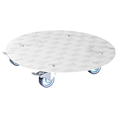 Imagen de WAGNER Soporte con Ruedas para Plantas Alaska Ø 38 x 7,5 cm I Carro Exterior+Interior Base de Aluminio Flores 2 Frenos Carga MAX. 100 kg Fabricado en Alemania 20700201