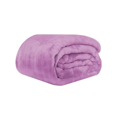 Imagen de Acomoda Textil Manta de Terciopelo Extra Suave, Cálida y Cómoda Ideal para Cama, Sofá Sillón Viaje. Mantita Lisa Coralina Ligera, Transpirable Invierno. (Lila, 130x160 cm)