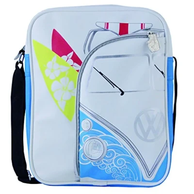 Imagen de BRISA VW Collection Volkswagen Bolsa de hombro estilo retro y vintage T1 Camper Bus (Surf/Blanco)