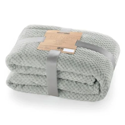 Imagen de DecoKing Henry Manta de Microfibra 150x200 Extra Suave y Blanda Muy Cómoda Caliente Ligera Gris Acero