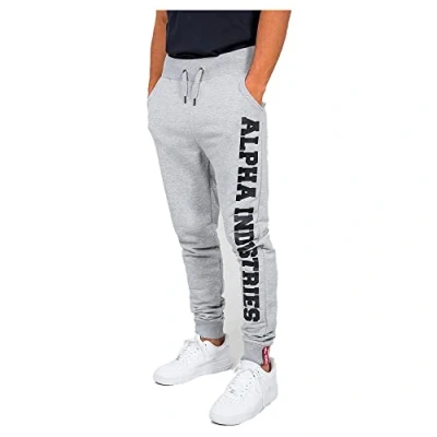 Imagen de Alpha Industries BIG Letters Pantalones deportivos, Hombre, Talla: Medium, Grey heather
