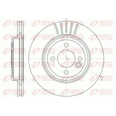 Imagen de REMSA 6624.10 Disco de freno Eje delantero 275,8, 275,8 22 4 ventilado MINI: Hatchback, Cabrio