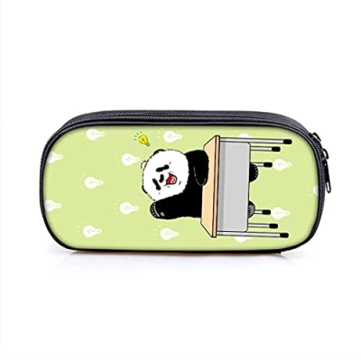 Imagen de Abcsea 1 Pieza Panda Estuche Lapices Organizador Escolar, Portalápices de Grande Capacidad, Lápiz Bolsa con Cremallera Caja Lápiz, Para Lápices(Verde)