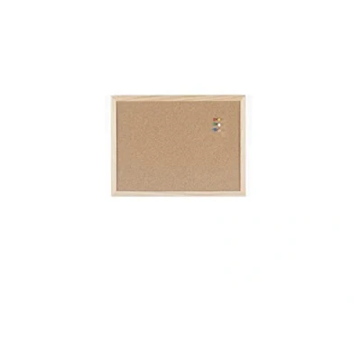 Imagen de BoardsPlus Tablero de corcho 40 x 30 cm con marco madera, 6 chinchetas