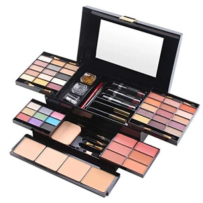 Imagen de JasCherry Paleta de Sombras Ojos 49 Colores Estuche Maquillaje Cosmético Incluye Rubor y Polvos Compactos Brillo Labios #1