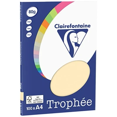 Imagen de Clairefontaine Mini resma de papel, 100 hojas, Arena, A4, 21 x 29.7 cm