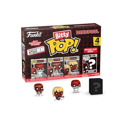 Imagen de Funko Bitty Pop! Deadpool (Sleepover), (Larp), (Heavy Metal) Y una Minifigura Misteriosa Sorpresa 0.9 Inch (2.2 Cm) Repisa Apilable Incluida Idea de Regalo