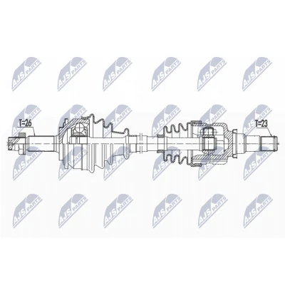 Imagen de NTY NPW TY 163 Árbol de transmisión Eje delantero, izquierda 655 85 TOYOTA: Yaris III Hatchback
