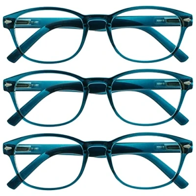 Imagen de UV Reader La Compañía Gafas De Lectura Azul Del Mar Lectores Valor Pack 3 Mujeres Hombres RRR76 333 +2,50