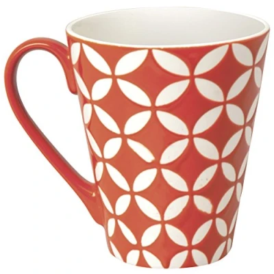 Imagen de Excelsa etnika Taza 275 ml, Porcelana, Rojo, 10.19 X 10 cm