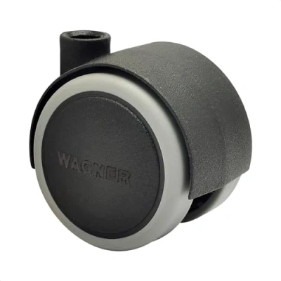 Imagen de WAGNER 01072601 Rueda doble para muebles (40 mm de diámetro, 45 altura, capacidad carga 35 kg), color negro