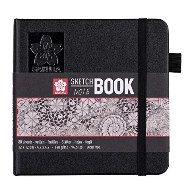 Imagen de Sakura Cuaderno de bocetos, 120 x mm, Color Negro y Blanco Crema