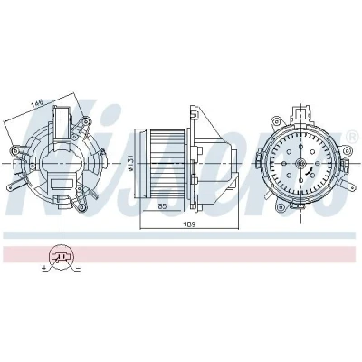 Imagen de NISSENS 87608 Ventilador de Calefacción sin controlador incorporado CITROËN: Berlingo II Furgón, PEUGEOT: Rifter MPV
