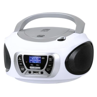 Imagen de Trevi CMP 510 WH Radio Portátil Recargable con Dab, CD y USB, Blanco