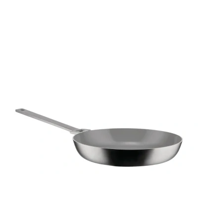 Imagen de Alessi Convivio DC110/24 Cacerola de Mango Largo en Trilamina, Apta para Inducción, Acero Inoxidable y PVD, Revestimiento Cerámico Interno Antiadherente, 24 cm, Satinado
