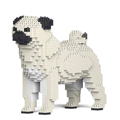 Imagen de JEKCA Pug 01S M03 kit de ladrillos construcción, esculturas en bloques para construir, colección, perfecta idea regalo