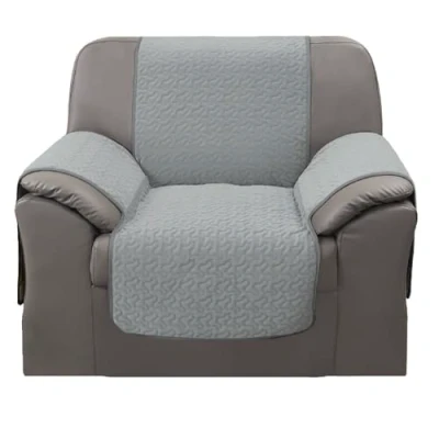 Imagen de GFD Cubre Sofa 1 Plaza 55 cm, Funda Relax, Sillon Fundas Sofá Acolchado, Protector Duradero Perros Gatos Mascotas (1 Plaza, Gris)