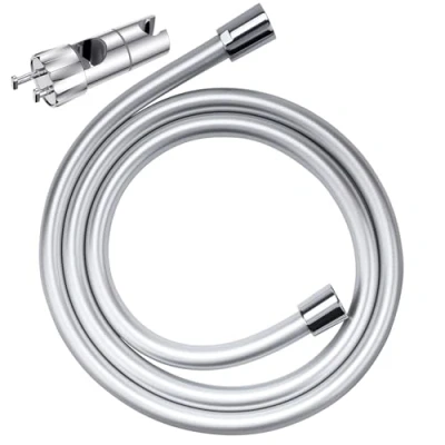 Imagen de soporte Ducha y manguera 1.6m, YEAUPE Universal con 2 Ganchos, Ajustable Sujeta Alcachofa para 16 28mm Barra de